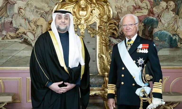 سفير-دولة-الكويت-لدى-مملكة-السويد-يقدم-أوراق-اعتماده-إلى-ملك-مملكة-السويد