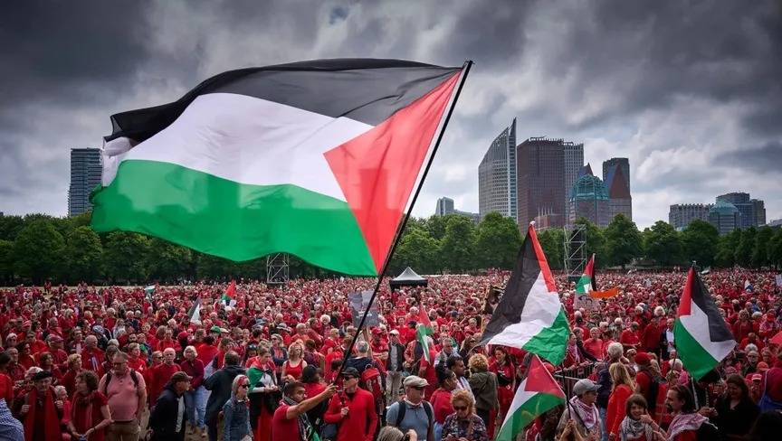 أكبر-مظاهرة-في-هولندا-خلال-20-عاماً-تندد-بحرب-إسرائيل-على-غزة