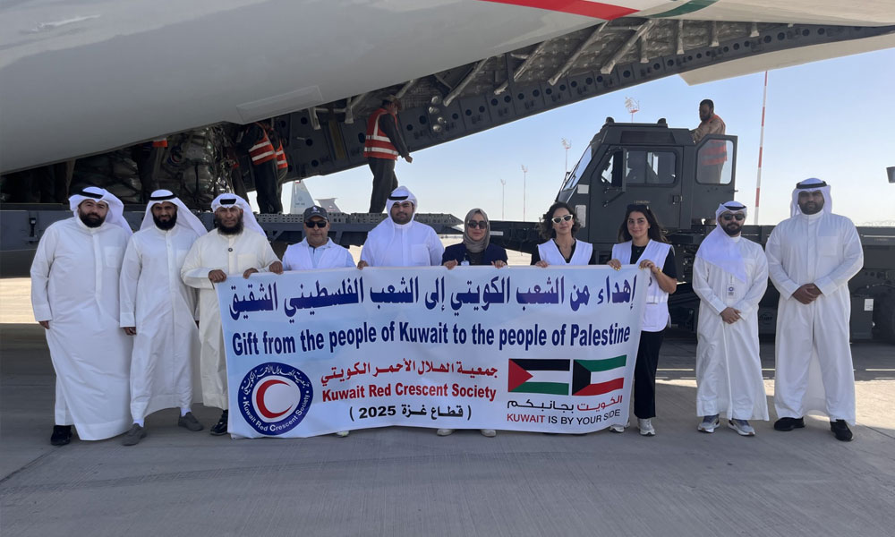 إقلاع-الطائرة-الـ13-من-الجسر-الجوي-الكويتي-الثاني-بـ40-طنا-من-المساعدات-لإغاثة-غزة