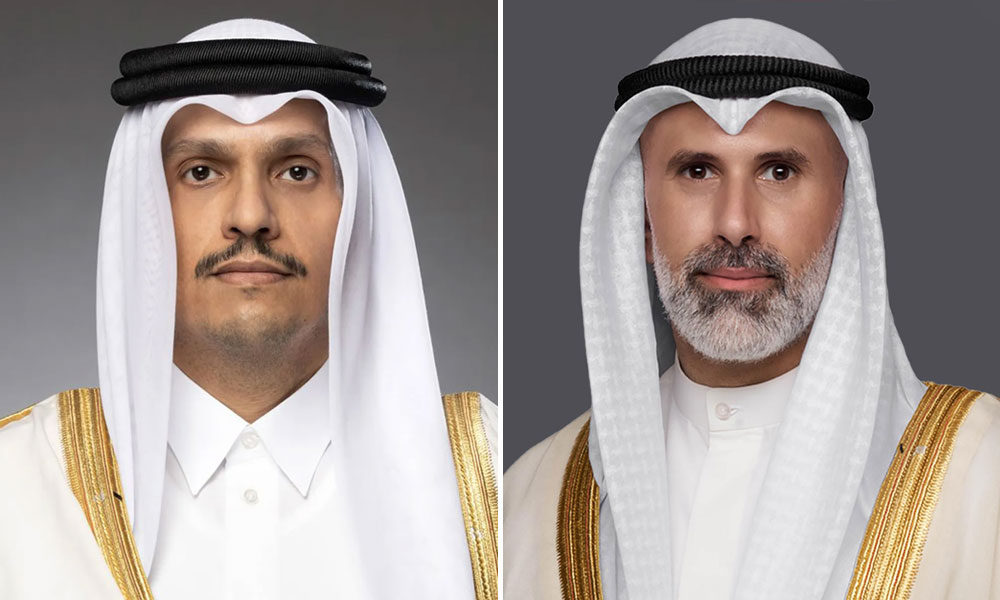 وزير-الخارجية-يجري-اتصالا-مع-رئيس-الوزراء-وزير-الخارجية-القطري-تناول-تطورات-المنطقة