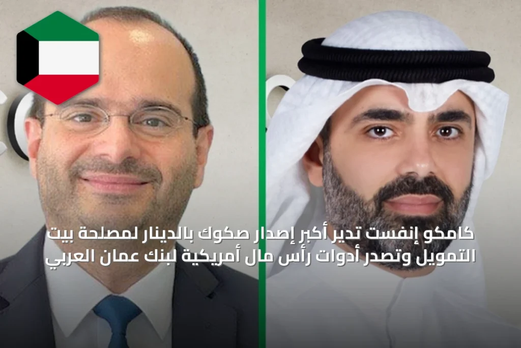 كامكو إنفست تدير أكبر إصدار صكوك بالدينار لمصلحة بيت التمويل وتصدر أدوات رأس مال أمريكية لبنك عمان العربي