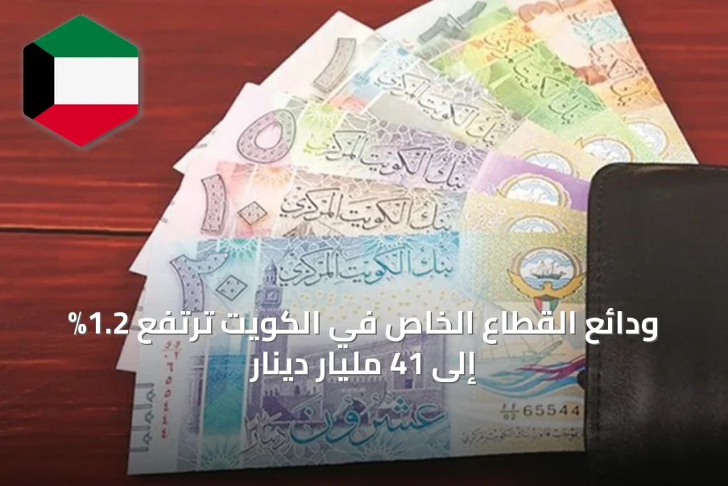 ودائع القطاع الخاص في الكويت ترتفع 1.2% إلى 41 مليار دينار