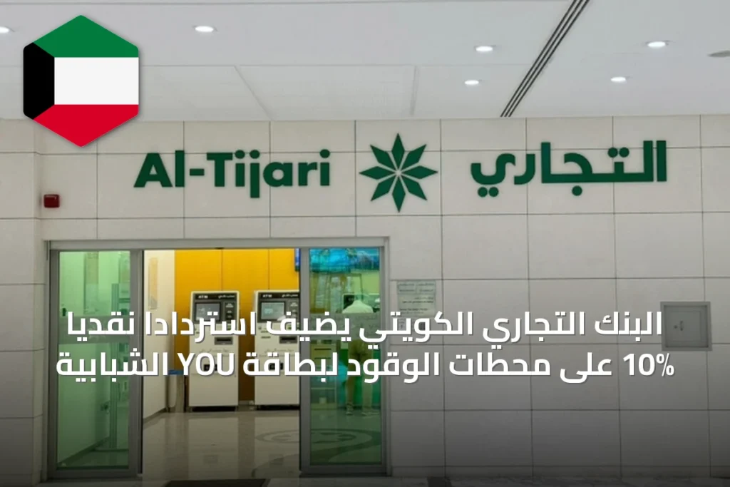 البنك التجاري الكويتي يضيف استردادًا نقديًا 10% على محطات الوقود لبطاقة YOU الشبابية