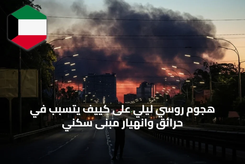 هجوم روسي ليلي على كييف يتسبب في حرائق وانهيار مبنى سكني