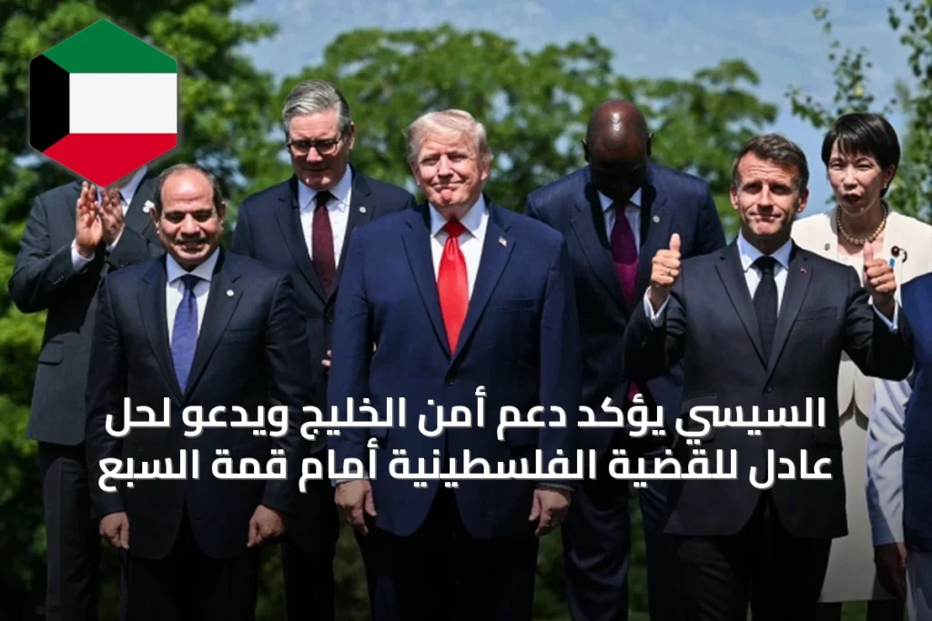 السيسي يؤكد دعم أمن الخليج ويدعو لحل عادل للقضية الفلسطينية أمام قمة السبع