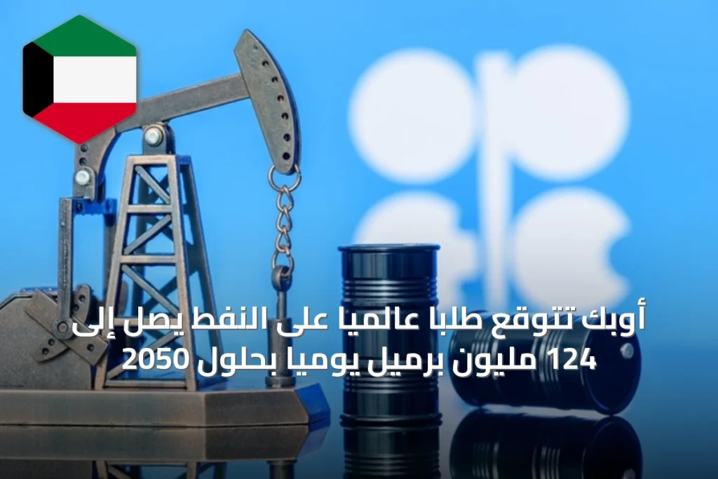 أوبك تتوقع طلبًا عالميًا على النفط يصل إلى 124 مليون برميل يوميًا بحلول 2050