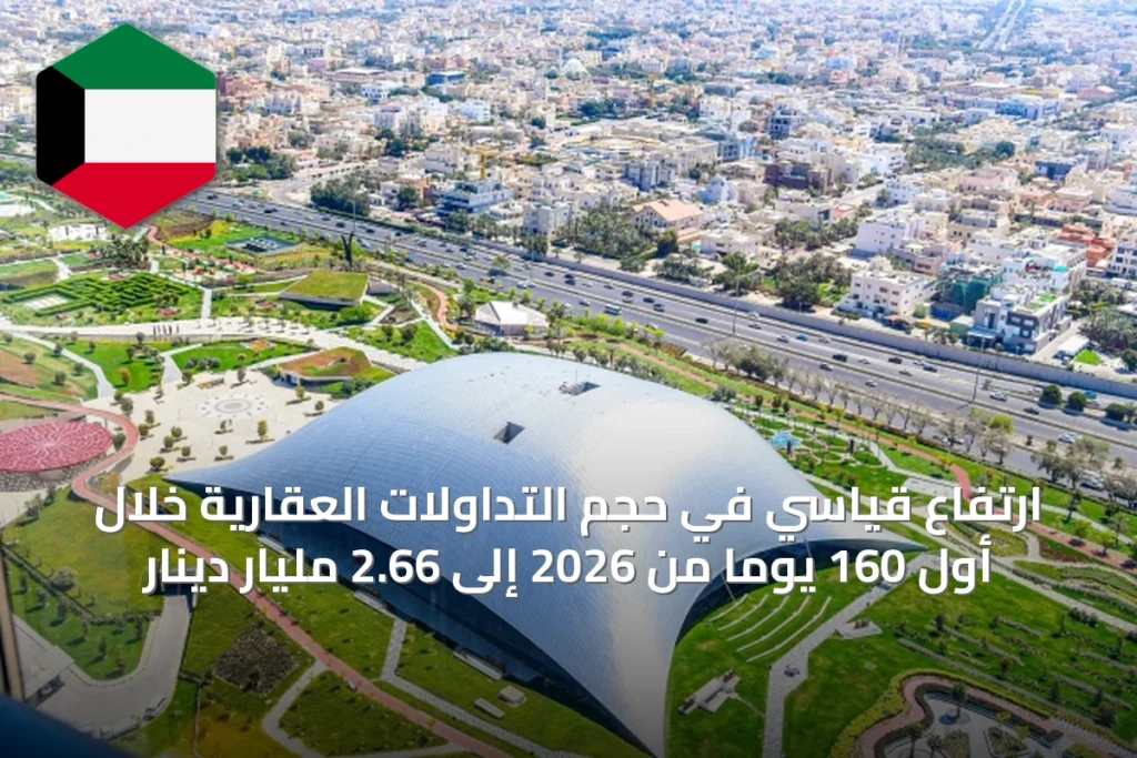 ارتفاع قياسي في حجم التداولات العقارية خلال أول 160 يوماً من 2026 إلى 2.66 مليار دينار