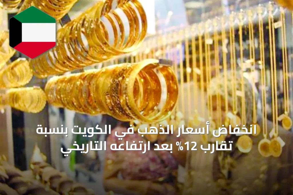 انخفاض أسعار الذهب في الكويت بنسبة تقارب 12% بعد ارتفاعه التاريخي