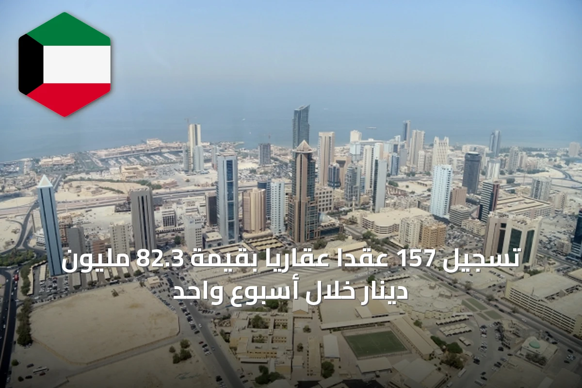 تسجيل 157 عقداً عقارياً بقيمة 82.3 مليون دينار خلال أسبوع واحد