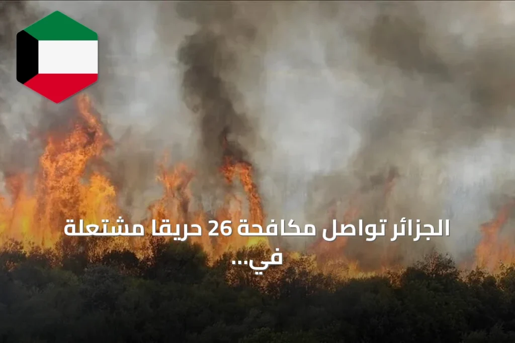 الجزائر تواصل مكافحة 26 حريقا مشتعلة في 15 ولاية مع استمرار موجة الحر