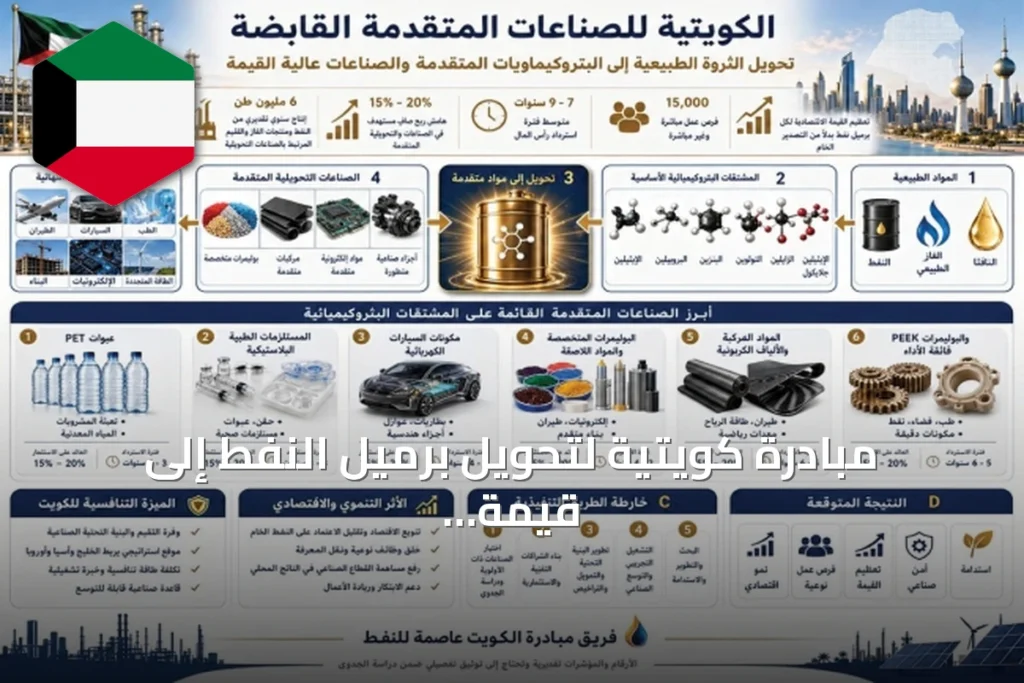 مبادرة كويتية لتحويل برميل النفط إلى قيمة مضافة عبر شركة صناعات متقدمة قابضة