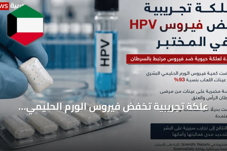 علكة تجريبية تخفض فيروس الورم الحليمي البشري في اللعاب بنسبة 93%
