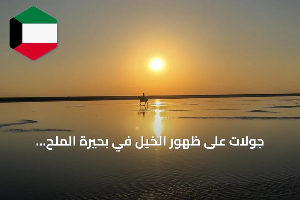 جولات على ظهور الخيل في بحيرة الملح التركية تجذب الزوار عند غروب الشمس