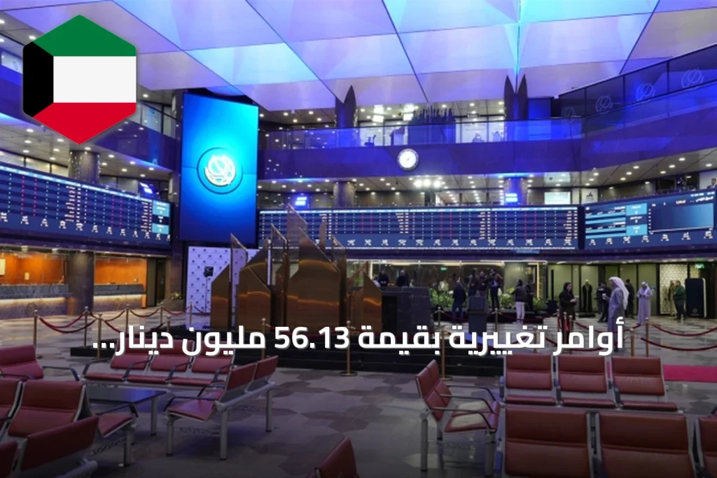 أوامر تغييرية بقيمة 56.13 مليون دينار للشركات المدرجة في بورصة الكويت منذ مطلع 2026
