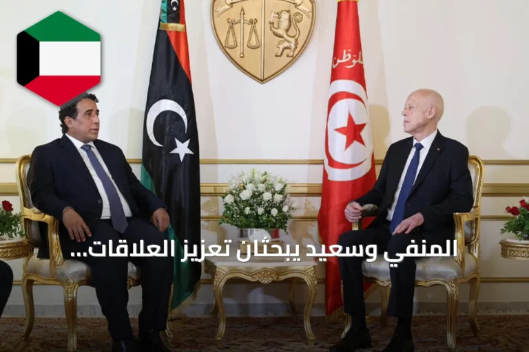 المنفي وسعيد يبحثان تعزيز العلاقات الليبية التونسية والتنسيق الإقليمي