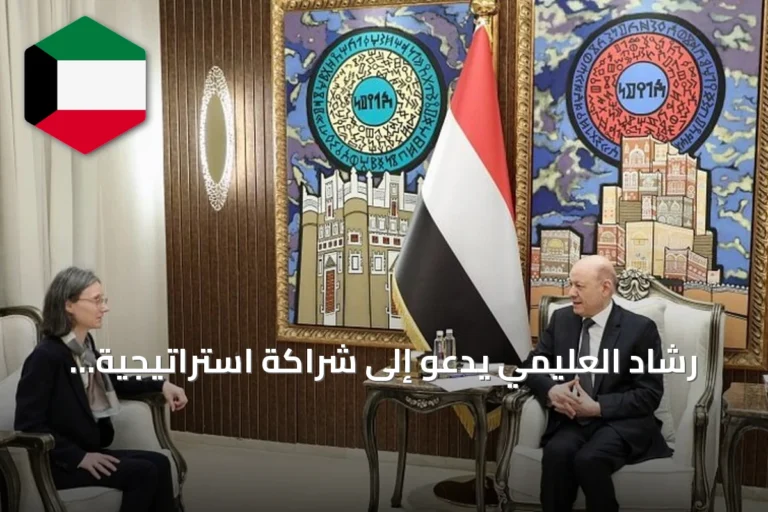رشاد العليمي يدعو إلى شراكة استراتيجية دولية تشمل الأمن والردع وحماية الموانئ