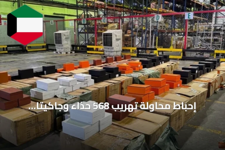 إحباط محاولة تهريب 568 حذاءً وجاكيتاً مقلّداً داخل شحنة أثاث من الصين