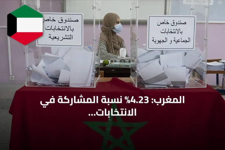 المغرب: 4.23% نسبة المشاركة في الانتخابات البرلمانية بعد ساعتين من انطلاق الاقتراع