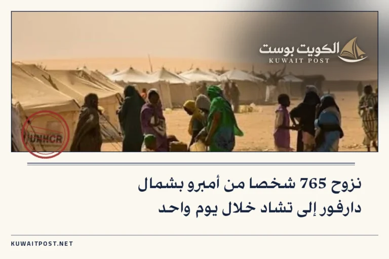 نزوح 765 شخصا من أمبرو بشمال دارفور إلى تشاد خلال يوم واحد