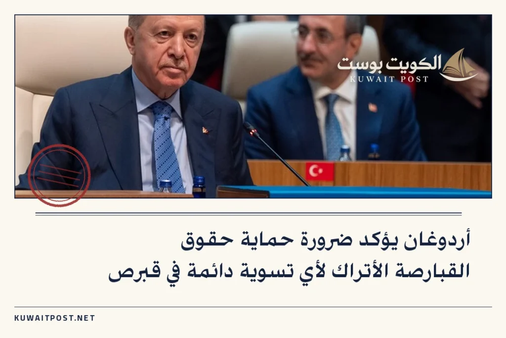 أردوغان يؤكد ضرورة حماية حقوق القبارصة الأتراك لأي تسوية دائمة في قبرص